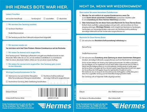 hermes benachrichtigungskarte barcode|Hermes bote benachrichtigung.